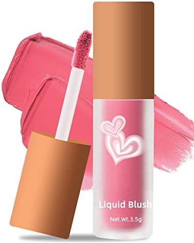 Matte Liquid Cream Blush Makeup Lightweight - Velvet Mousse Texture, Breathable Feel, Sheer Flush Of Color, Natural-Looking, Blush Stick for Cheek, Advanced Hazy Feeling(#02 Cherry Blossom)