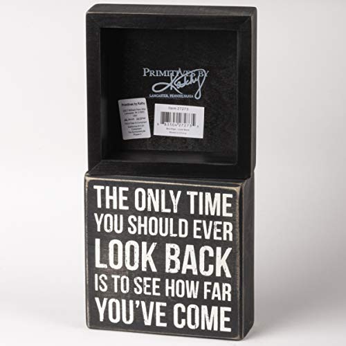 Primitives-by-Kathy-Classic-Box-Sign-5-x-5-Inches-Look-Back Primitives by Kathy Classic Box Sign 5 x 5 Inches Look Back