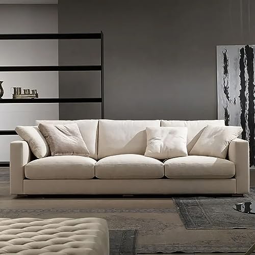 Image of ZAM ZAM Poppins Modern Couch Simple Sofa Minimalist Special Down White Sofa Designs Sofa Set Furniture Living Room