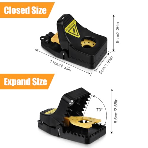 flintronic 4 Pack Mouse Traps, Mouse Traps Reusable, Mice Traps Indoors and Outdoors Trap, Rat Traps Highly Efficient Effective & Safe Better, Mouse Traps for Outdoor/Kitchen/Storehouse/Garden