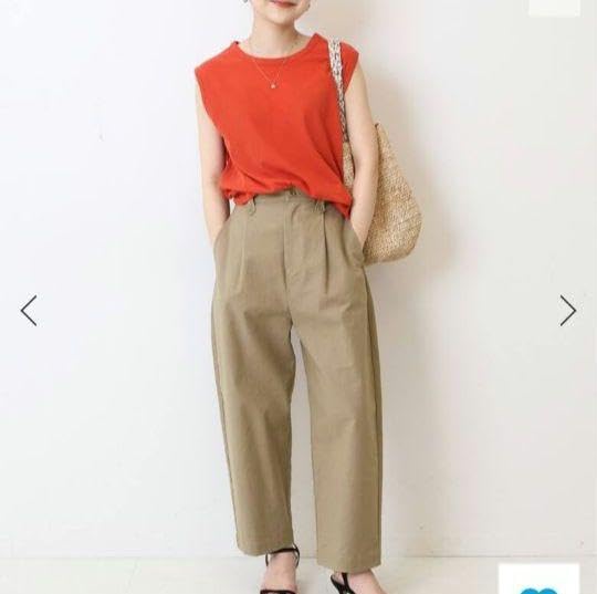 【新品未使用タグ付】SLOBE IENA リネンコットンカーブパンツ SLOBE IENA（スローブイエナ）の「《追加》リネンコットンカーブ