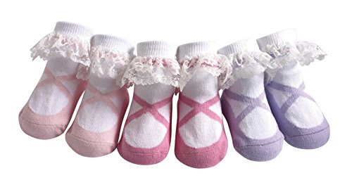 JazzyToes Baby Girls' Newborn Lacy Ballerina, Multi, 0-12 Months