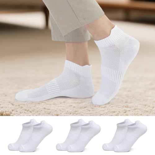 Men’s & Women’s Low Cut Cotton Socks – Breathable No Show Ankle Socks for Sports & Casual Wear – Available in 2 or 3 Pairs