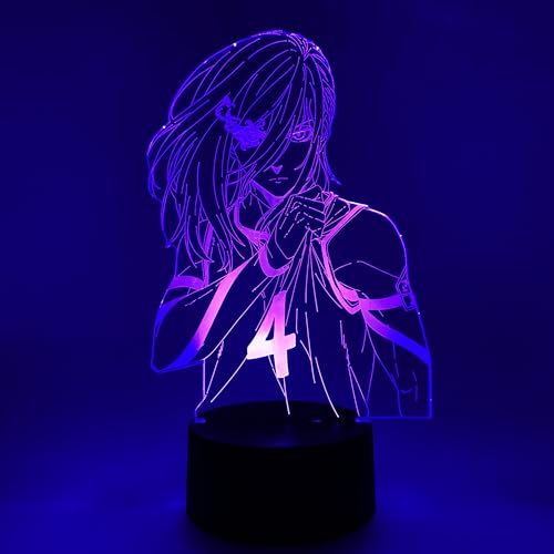 Veilleuse Blue Lock LED décorative pour table de chevet geek - 6