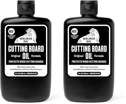 WALRUS OIL - Cutting Board Oil and Wood Butcher Block Oil, 8 oz Bottle, FDA Food-Contact Safe (Pack of 2)