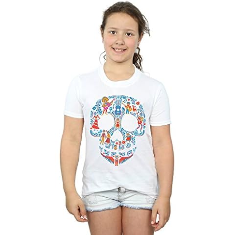Disney Girls White Coco Skull T-Shirt Cover