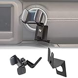 JeCar Multi-Functional Cellphone Holder, Radio Holder Walkie Talkie Mount Bracket for Jeep Wrangler, 2 in 1 Bolt-on Stand Bracket for 2018-2020 Jeep Wrangler JL JLU & 2020 Jeep Gladiator JT, Black