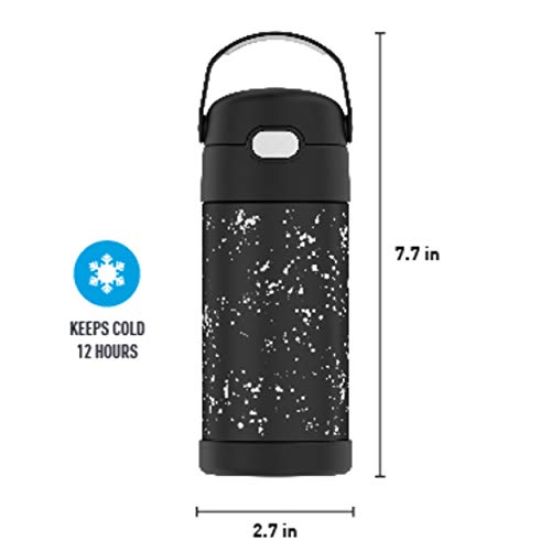 THERMOS Funtainer Garrafa de canudo infantil de aço inoxidável isolada a vácuo de 355 ml, espaço