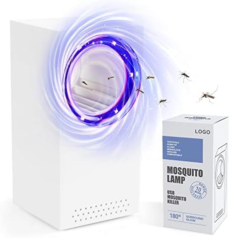 Tiptop Home Mosquito Killer, Fly Zapper with UV Light, USB Rechargeable Insect Killer for Mosquitoes, Portable Electric Bug Zapper, Trap Lamp Camping, Bedroom, Kitchen, Office, Home, white01