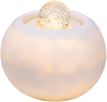 Easy Install Relaxing Rotating Cornucopia Crystal Vortex Desktop Fountain for Home, Office or Meditation Space Decor