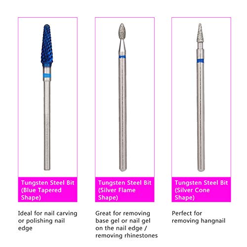 7pcs Conjunto de Brocas para Unhas Pedicure e Broca de Manicure Kit Brocas de Substituição para Broc