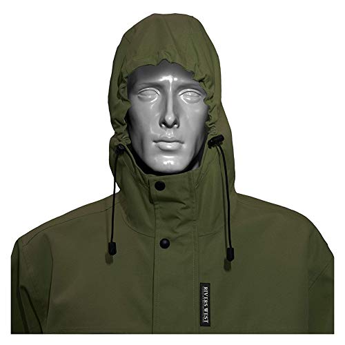 Rivers West Men's 40/40 Waterproof Lightweight Ultra Packable Rain Jacket with Fixed Adjustable Hood4