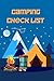 Produktbild Camping Check List: Camping List Checklist Pack List supplies book to check all gears for hiking trekking backpacking and camping trips. Also planner ... and being diary journal of all trips
