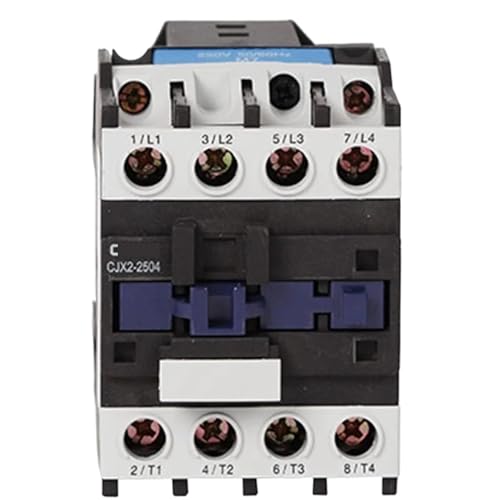 Contacteur CJX2-2504 4NO 25A 220V face au modèle CJX2-2508 2NO 2NC