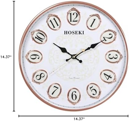 Sweep Second/Non Ticking Hand Wall Clock, Champagne (H-9310)