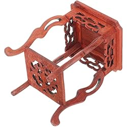 Macetero Oriental Cabilock Base De Roja Mesa Oriental China Base De Pantalla De Cristal Sin Plantas De Luz Topper De Escritorio Maceteros Chinos Decoración Puesto De Bonsáis Suculentas Oficina De Madera