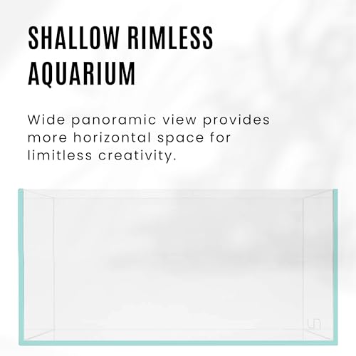Image of UNS Ultra Clear Rimless Tank - 28.5GAL | 108L - 23.62x23.62x11.81 | 60x60x30 CM, 8mm Glass Thickness, Leveling Mat Included - Low Iron, High Clarity Fish Tank w / 45 Mitered Edge - [60CS]