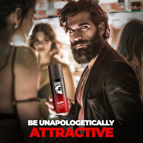 Beardo Power & Lust Perfume Body Spray (Set of 2) Get compliments with Long lasting Fougere, Aromatic Deodorant Brand | Christmas gift for men | Gift For Friends | Gift for Men