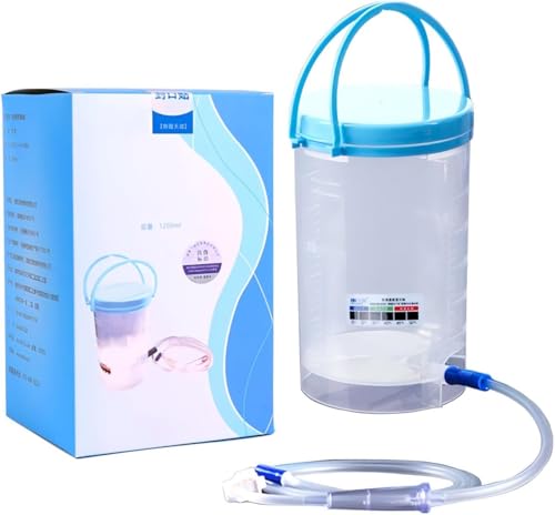 Kit Complet de Lavement Pour Nettoyage Du CôLon，MTSXDYT Kit Seau de Lavement 1200ml, Inclus Un Pack de 10 Tubes Intestinaux de 25cm，Kit Irrigateur...