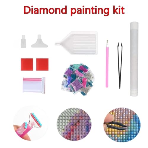 Broderie diamant 90x90cm fleur grand format kit 5D - 6