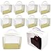 Caja para pasteles Caja para pasteles con asa Caja para cupcakes Embalaje para pasteles Caja de cartón para pasteles Caja de regalo para galletas, 10 piezas, incl. 10 piezas Plato de papel dorado