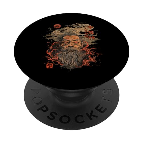 Erlang Shen Antike Mythologie Chinesischer Gott Gruselige Gottheit PopSockets mit austauschbarem PopGrip