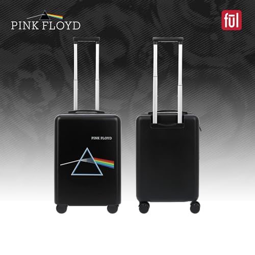 FUL Pink Floyd 22.5 Inch Carry On Luggage, Hardshell Rolling Suitcase with Spinner Wheels, Black2