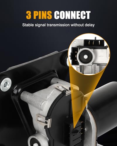 Image of ROADFAR Front Windshield Wiper Motor for Ford for Bronco|F-150|F-250|F-350 | Fit For Ford For F-53 Motorhome Chassis 1988-1996|For Ford For F-Super Duty 1988-1994|Replace 85299|40-299|3 Pins