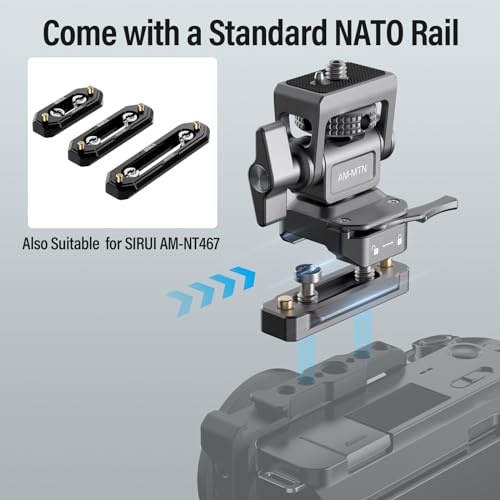 Image of SIRUI Camera Cage for Sony ZV-E1 with Silicone Grip and HDMI Cable Clamp and Camera Monitor Holder with NATO System Mount Bundle