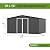 12 x 10FT Sheds & Outdoor Storage, Dark Grey Metal Waterproof Storage Shed with Door and Lock Outdoor Shed,All-Weather Shelter for Bike, Gardening Tools, Lawn Mowers