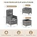 UDPATIO Rattan Gartenmöbel Set 5-teilig mit Verstellbaren Sessel, Fußhocker und Couchtisch, Lounge Möbel Outdoor Set, Balkonmöbel Kleiner Balkon, Wetterfest Terrassenmöbel, Dunkelgrau