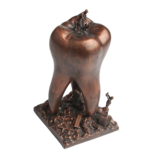 Glowki Zahnarzt-Schreibtisch-Ornamente-Ornament – Sammlerstück für Dentalhygieniker-Skulptur als Geschenk für Abschluss/Ruhestand, Lustiges Sammlerstück für Zahnpraxen & Zahnarzt