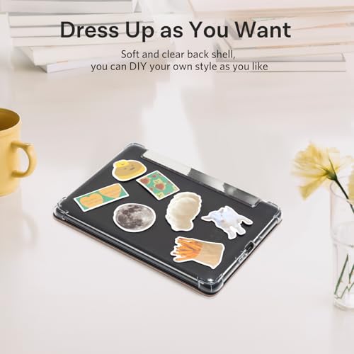 Image of CoBak Case for 7 inch Ereader - New PU Leather Cover and Clear Soft Silicone Back Cover with Auto Sleep Wake Feature