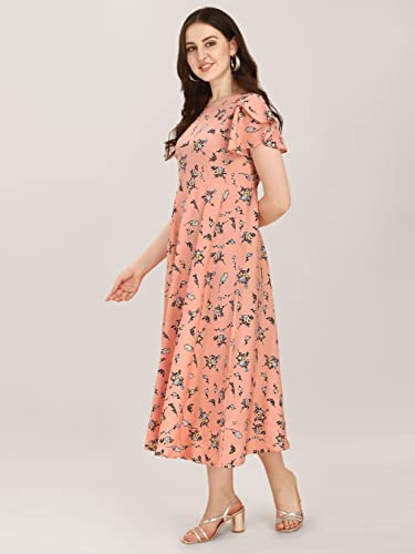 Image of QIQI Women's Crepe A-Line Maxi Casual Dress