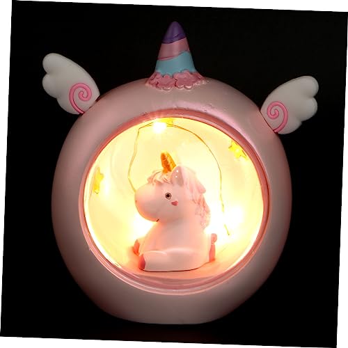 Lámpara de mesa de luz nocturna unicornio rosa