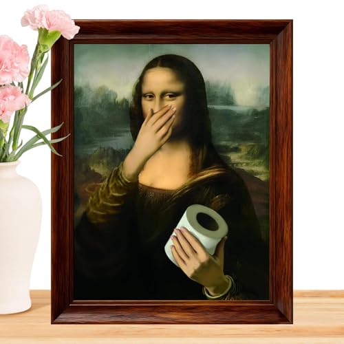 Funny Bathroom Wall Art | 30x45cm Retro Toilet Decoration - Decorative Humor Bathroom Wall Decoration | For Homeowners Renters C