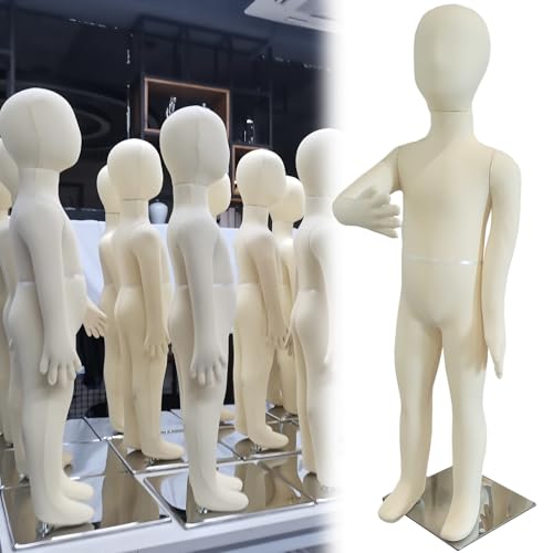 Maniquí Torso Maniquí Sin Rostro De Cuerpo Completo, Color Beige, Maniquíes De Tamaño Infantil, Torso, Maniquí Unisex Femenino/masculino, Forma De Vestido Para Escaparate, Niñas, Niños, Adolescentes(1