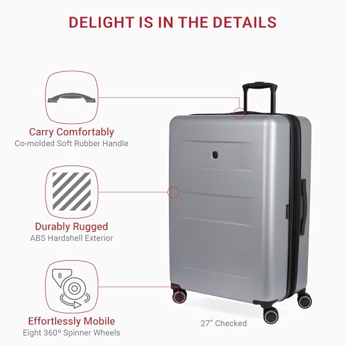 SwissGear 8020 Eclipse Collection Hardside Expandable Luggage – Ultimate Grey by SwissGear - Image 3