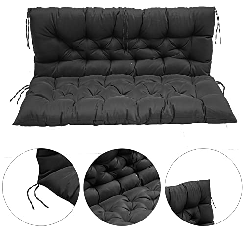 Porch Swing Cushions,Suitable For 2-3 Seats Outdoor Swing Cushions Garden Terrace With Backrest Swing Replacement Cushions,Replacement Cushions For Outdoor Swing (Gray Leaves,40 * 40 * 3 Inches) #TOP4