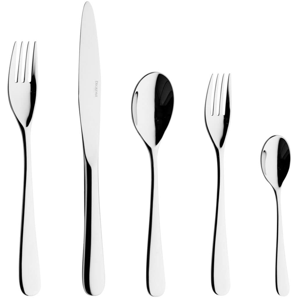 Degrenne | Luxury French Flatware Set | Aquatic Mirrored Collection | 20pcs