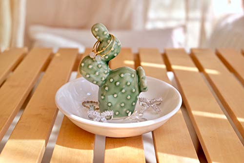 Image of PUDDING CABIN Cactus Gifts for Women Cactus Ring Holder Dish Birthday Gifts for Women Girls Friends, Cactus Decor for Bathroom Nighstand, Wedding Valentine's Day Xmas Gifts Mothers Day Gifs