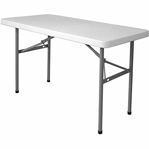 Table de buffet pliable rectangulaire blanche 122 cm pour traiteur et camping - 2