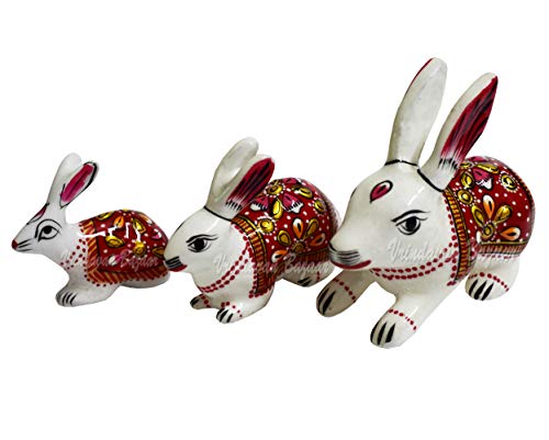 Lapins en métal émaillé multicolore pour sublimer votre salon ou véranda - 3