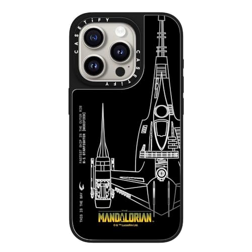Coque MagSafe iPhone 15 Pro CASETiFY miroir anti-choc protection 1,5m Starfighter argent