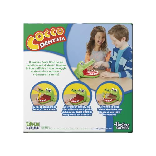 Hasbro Gaming – Crocodile Dentist, Game of Skill (B04081750) [may not be in English] Italian Version