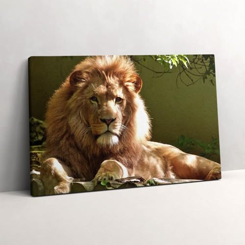 Portrait de lion sauvage sur toile haute définition pour une murale d'art chic