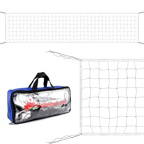 Professional Volleyball Net Outdoor,31.17x3.28ft Net, Canvas Edge Fitness Playground Volleyball Net (Black)