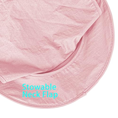 Image of Sun Hats for Men Women Fishing Hat UPF 50+ Breathable Wide Brim Bucket Hats Summer UV Protection Safari Hat with Neck Flap
