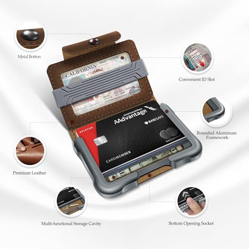 MURADIN Minimalist Slim Business Bifold Wallet for Men - Tactical Front Pocket Wallet with RFID Protection and Secure Card Holder2