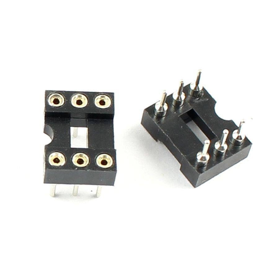 Generic 80 Pcs 6 Pin Round DIP IC Sockets Adaptor Narrow